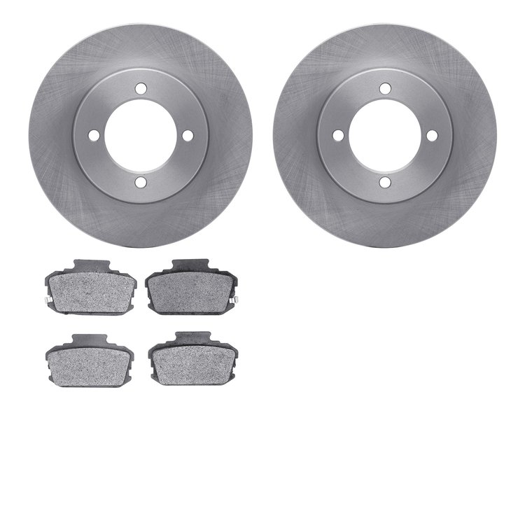 6502-67127 Brake Rotors w/5000 Advanced Brake Pads Kit, 1974-1975 Infiniti/Nissan, Position: Front