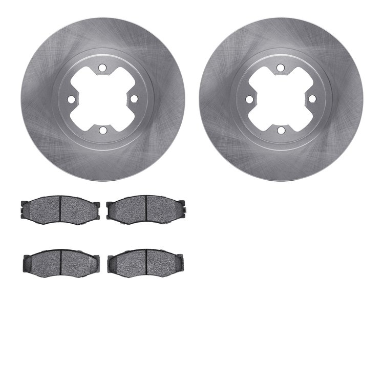 6502-67139 Brake Rotors w/5000 Advanced Brake Pads Kit, 1984-1984 Infiniti/Nissan, Position: Front