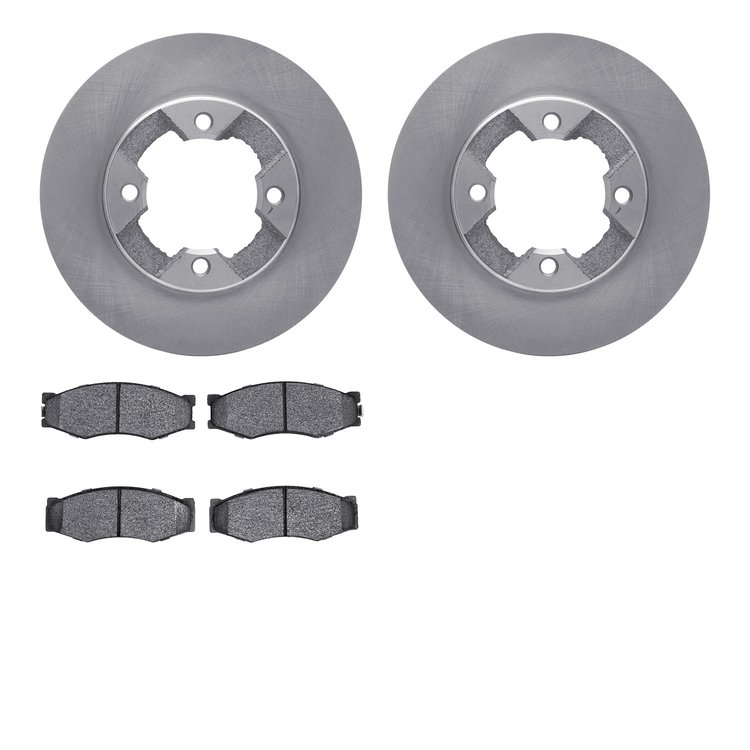 6502-67178 Brake Rotors w/5000 Advanced Brake Pads Kit, 1986-1986 Infiniti/Nissan, Position: Front