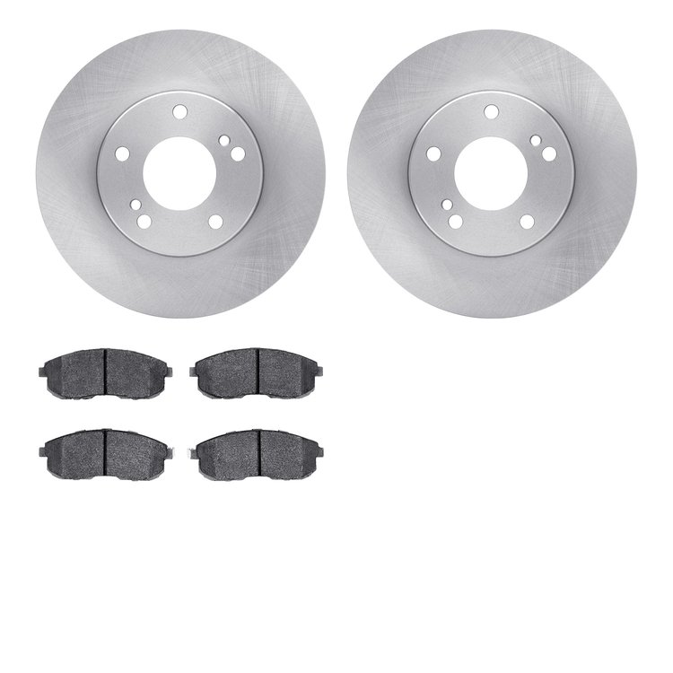 6502-67233 Brake Rotors w/5000 Advanced Brake Pads Kit, 1989-1999 Infiniti/Nissan, Position: Front