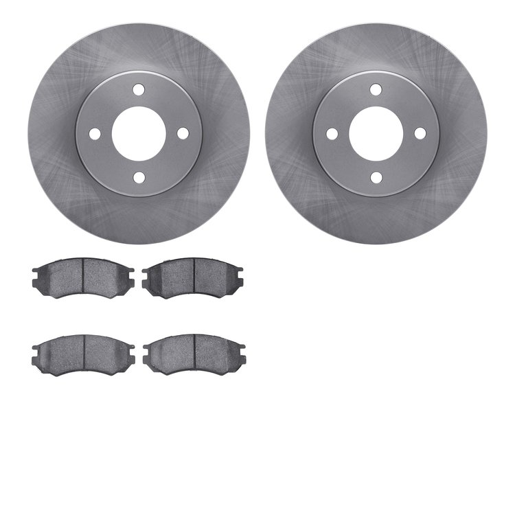 6502-67272 Brake Rotors w/5000 Advanced Brake Pads Kit, 1991-1994 Infiniti/Nissan, Position: Front