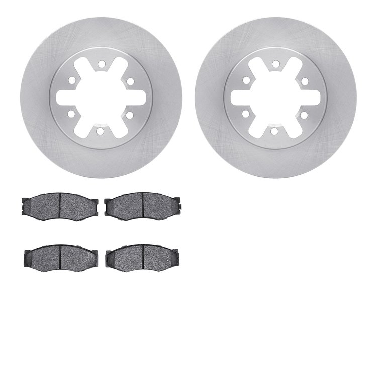6502-67275 Brake Rotors w/5000 Advanced Brake Pads Kit, 1982-1985 Infiniti/Nissan, Position: Front