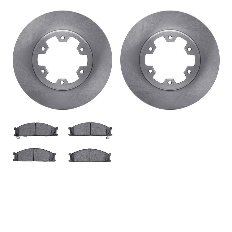 6502-67284 Brake Rotors w/5000 Advanced Brake Pads Kit, 1985-2002 Infiniti/Nissan, Position: Front