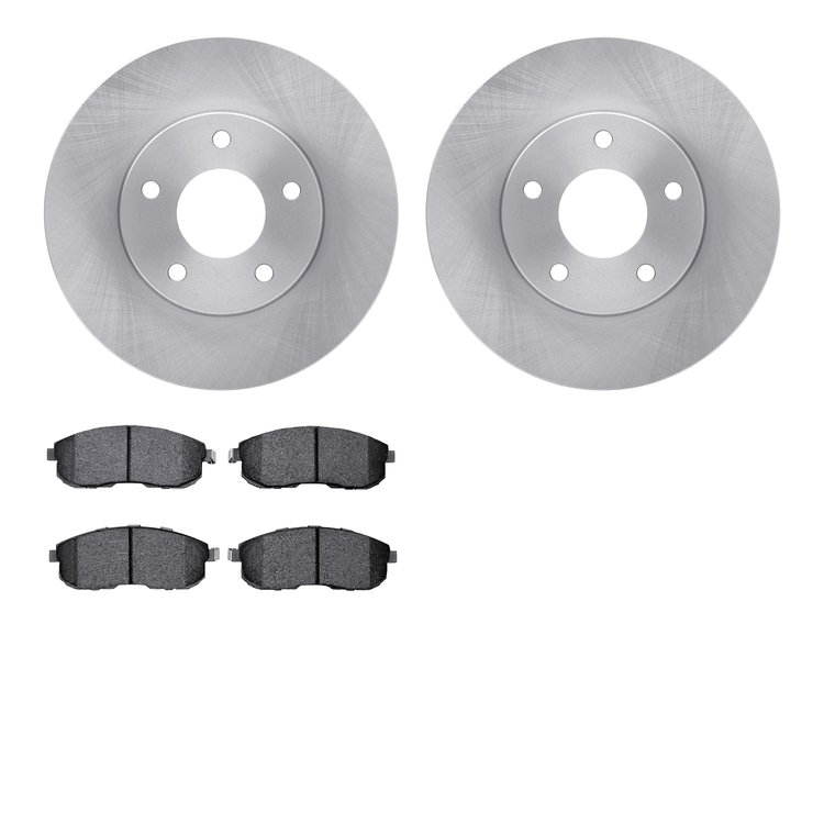 6502-67323 Brake Rotors w/5000 Advanced Brake Pads Kit, 1999-2001 Infiniti/Nissan, Position: Front