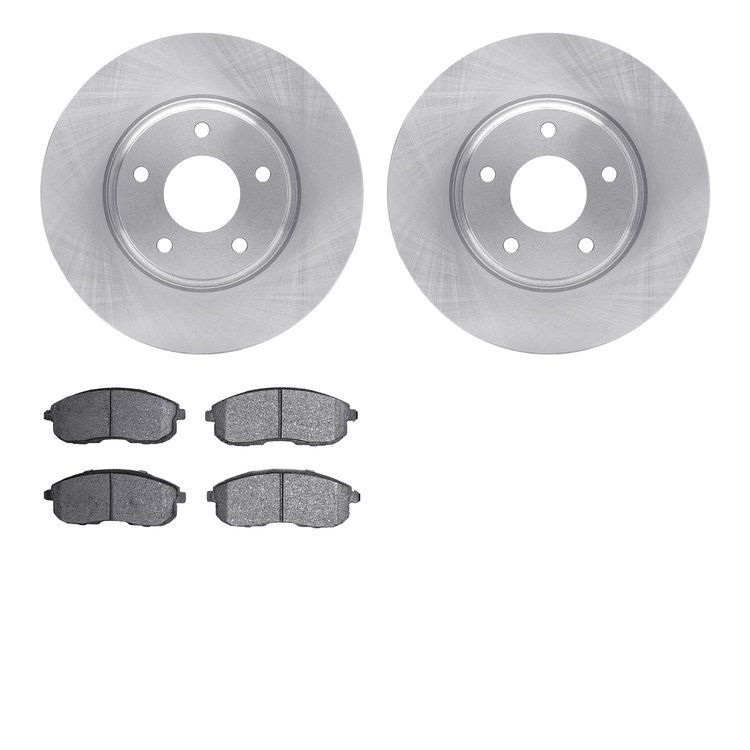 6502-67332 Brake Rotors w/5000 Advanced Brake Pads Kit, 2002-2006 Infiniti/Nissan, Position: Front