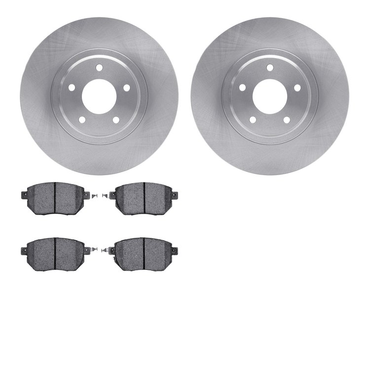 6502-67338 Brake Rotors w/5000 Advanced Brake Pads Kit, 2003-2005 Infiniti/Nissan, Position: Front