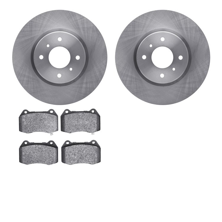 6502-67356 Brake Rotors w/5000 Advanced Brake Pads Kit, 2004-2006 Infiniti/Nissan, Position: Front