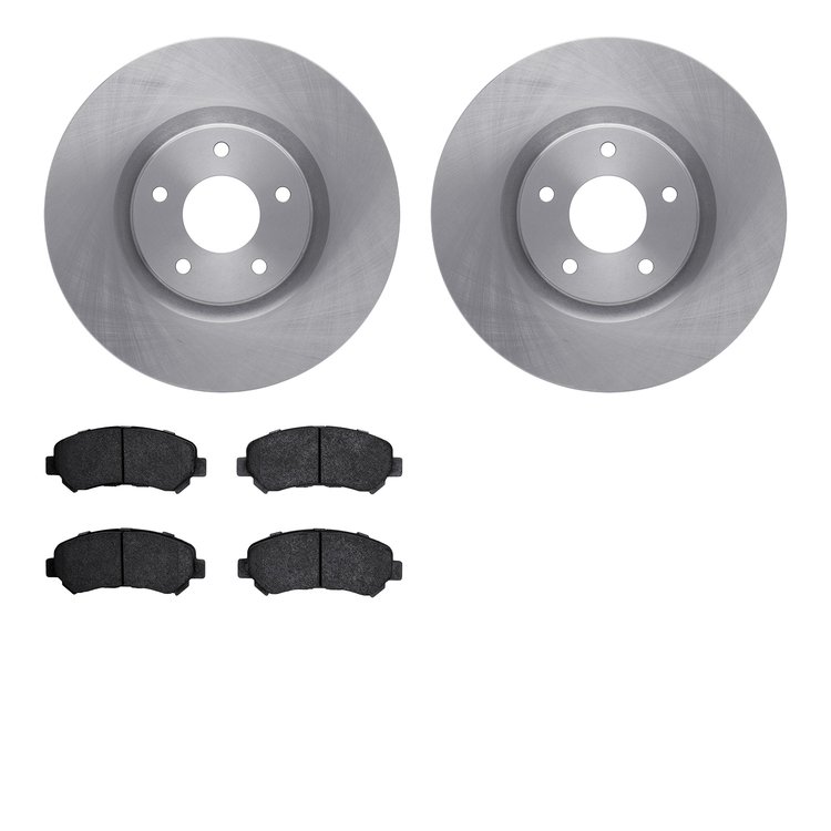 6502-67400 Brake Rotors w/5000 Advanced Brake Pads Kit, 2007-2017 Infiniti/Nissan, Position: Front