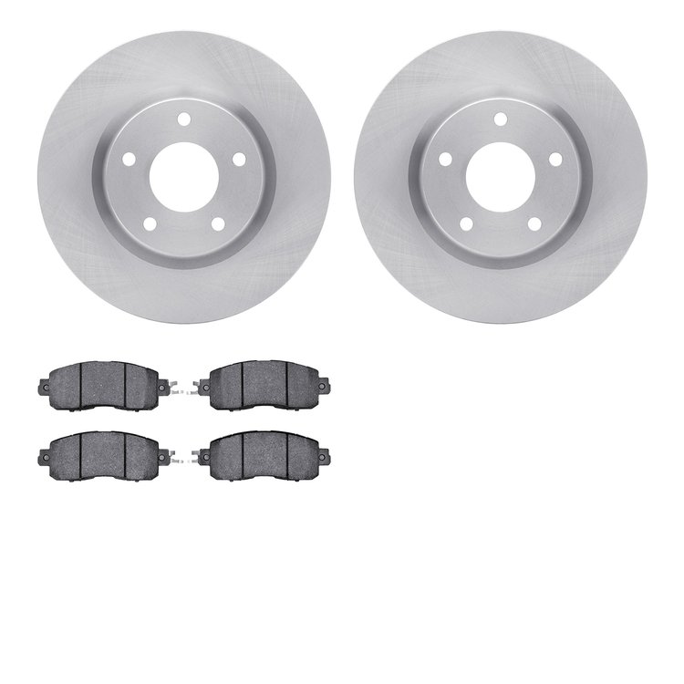 6502-67420 Brake Rotors w/5000 Advanced Brake Pads Kit, Fits Select Infiniti/Nissan, Position: Front