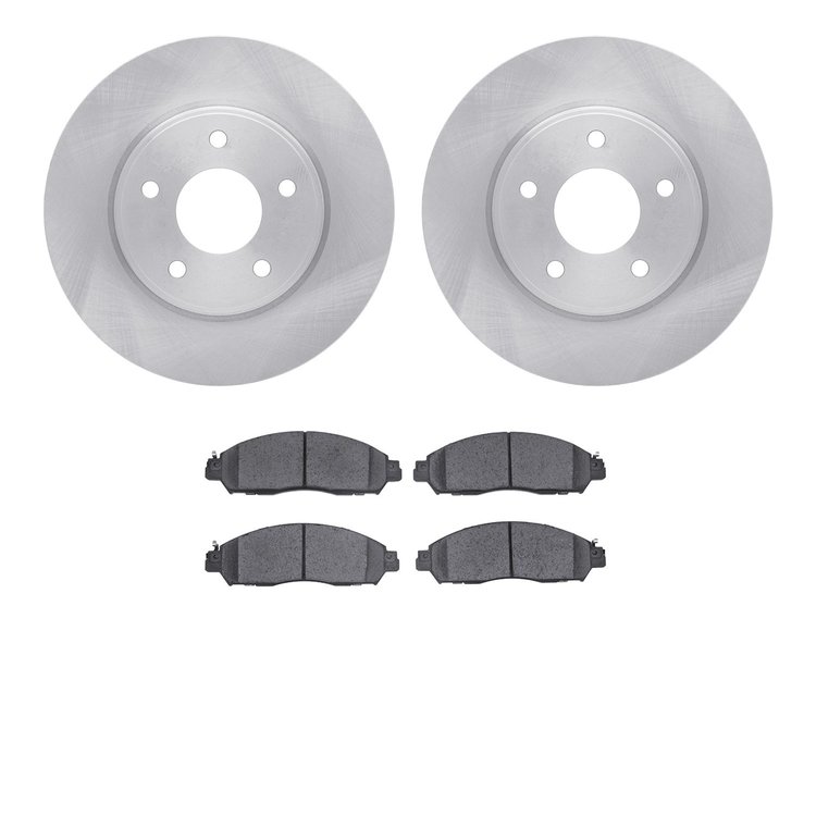 6502-67514 Brake Rotors w/5000 Advanced Brake Pads Kit, Fits Select Infiniti/Nissan, Position: Front