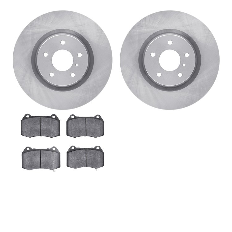 6502-68053 Brake Rotors w/5000 Advanced Brake Pads Kit, 2003-2008 Infiniti/Nissan, Position: Front