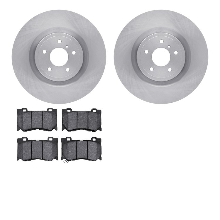 6502-68065 Brake Rotors w/5000 Advanced Brake Pads Kit, Fits Select Infiniti/Nissan, Position: Front