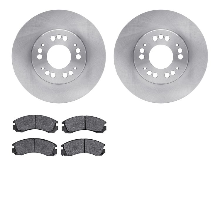 6502-72107 Brake Rotors w/5000 Advanced Brake Pads Kit, 1991-2004 Multiple Makes/Models, Position: Front