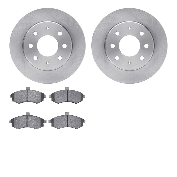 6502-72145 Brake Rotors w/5000 Advanced Brake Pads Kit, 2002-2005 Kia/Hyundai/Genesis, Position: Front