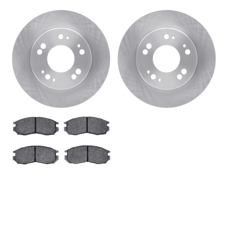 6502-72158 Brake Rotors w/5000 Advanced Brake Pads Kit, 1990-2005 Multiple Makes/Models, Position: Front