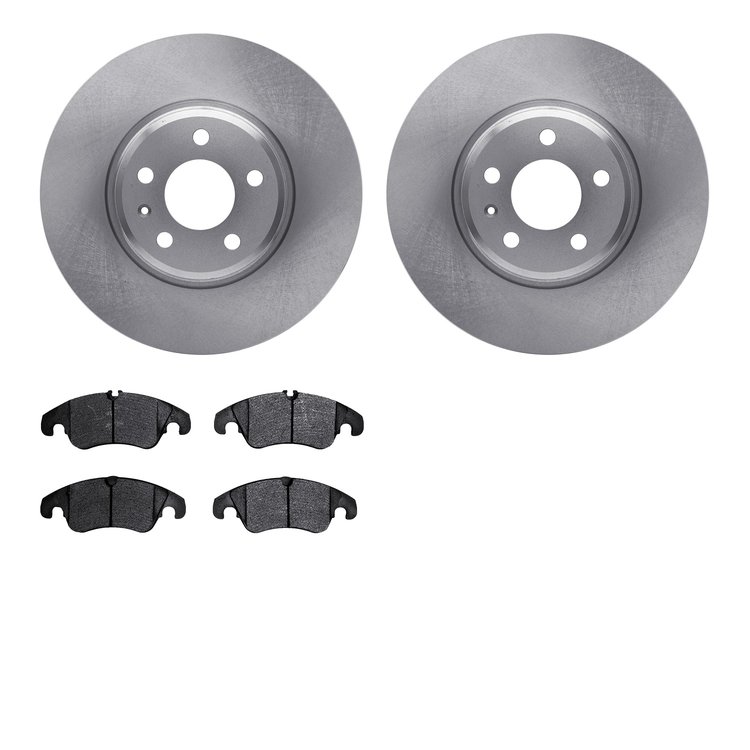 6502-73326 Brake Rotors w/5000 Advanced Brake Pads Kit, 2008-2011 Audi/Volkswagen, Position: Front