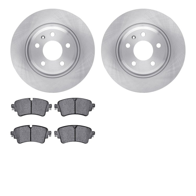 6502-73346 Brake Rotors w/5000 Advanced Brake Pads Kit, 2016-2020 Audi/Volkswagen, Position: Rear