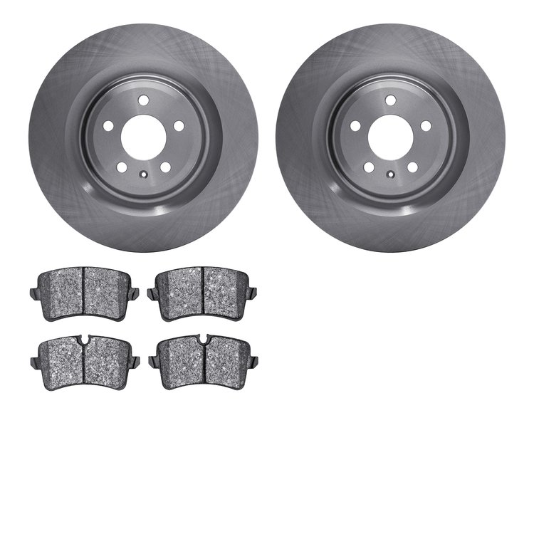 6502-73361 Brake Rotors w/5000 Advanced Brake Pads Kit, 2011-2018 Audi/Volkswagen, Position: Rear