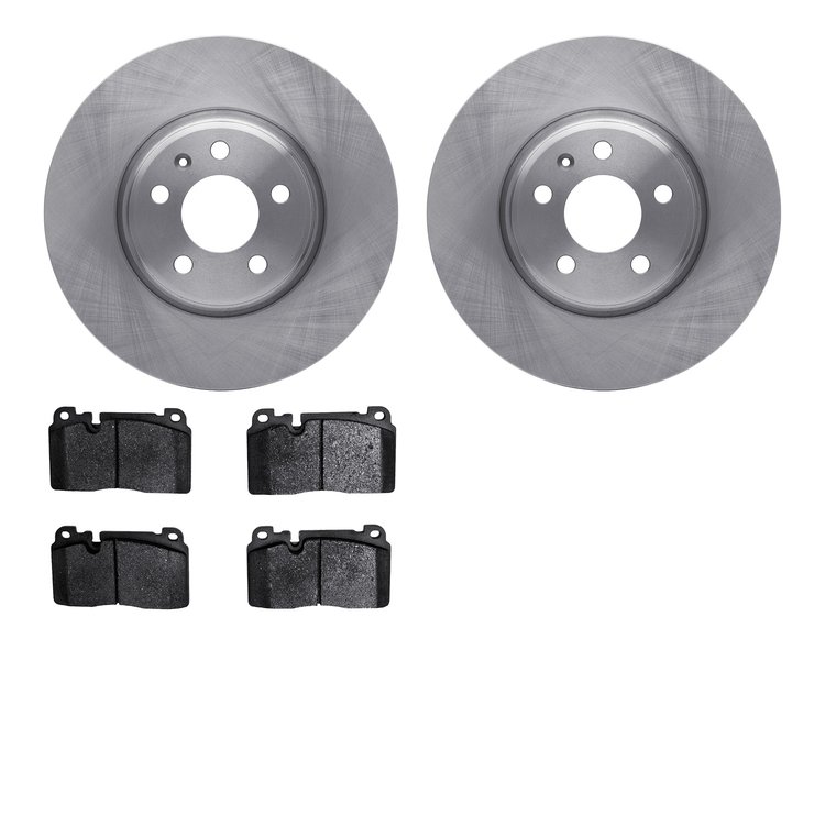 6502-73377 Brake Rotors w/5000 Advanced Brake Pads Kit, 2013-2017 Audi/Volkswagen, Position: Front