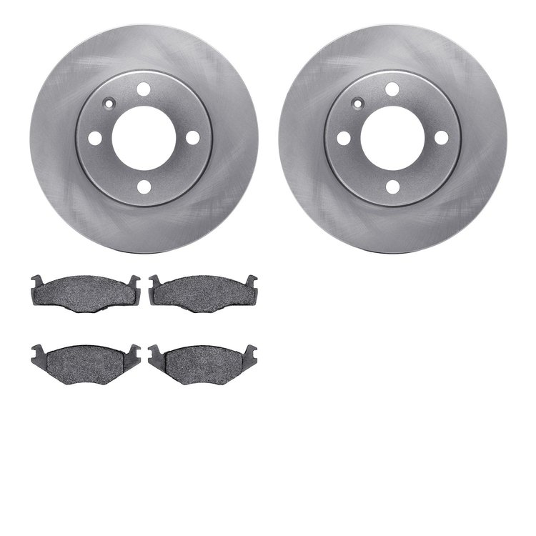 6502-74122 Brake Rotors w/5000 Advanced Brake Pads Kit, 1984-2009 Audi/Volkswagen, Position: Front