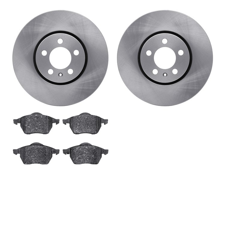 6502-74230 Brake Rotors w/5000 Advanced Brake Pads Kit, 1999-1999 Audi/Volkswagen, Position: Front