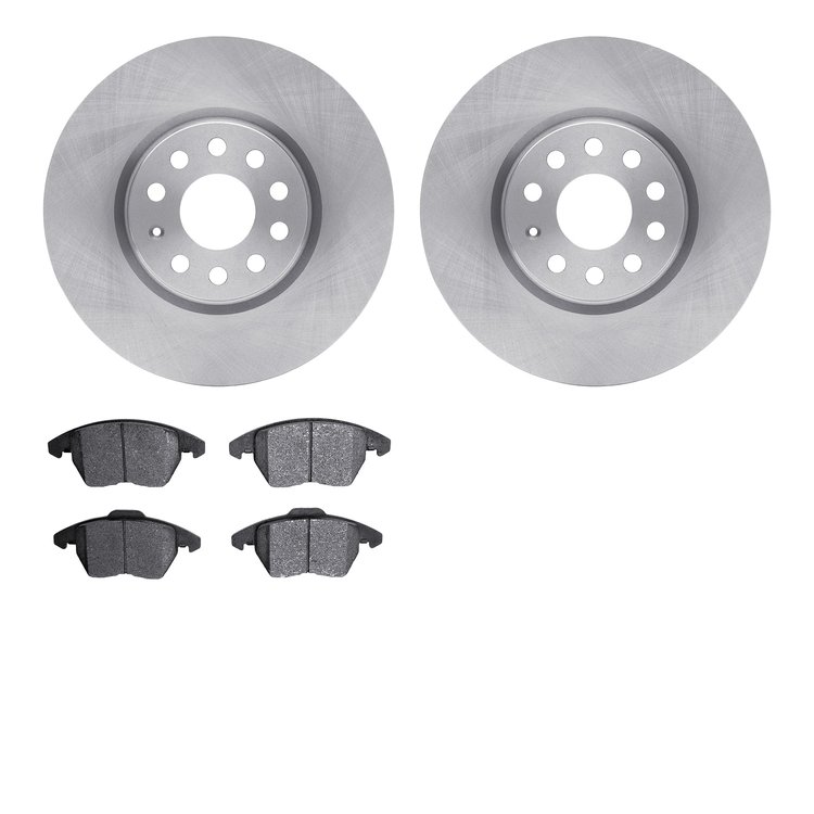 6502-74429 Brake Rotors w/5000 Advanced Brake Pads Kit, 2006-2017 Audi/Volkswagen, Position: Front