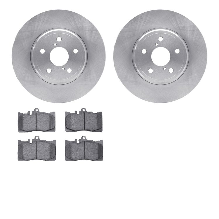 6502-75073 Brake Rotors w/5000 Advanced Brake Pads Kit, 2001-2006 Lexus/Toyota/Scion, Position: Front