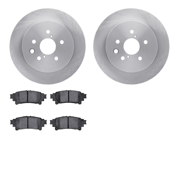 6502-75084 Brake Rotors w/5000 Advanced Brake Pads Kit, 2014-2015 Lexus/Toyota/Scion, Position: Rear