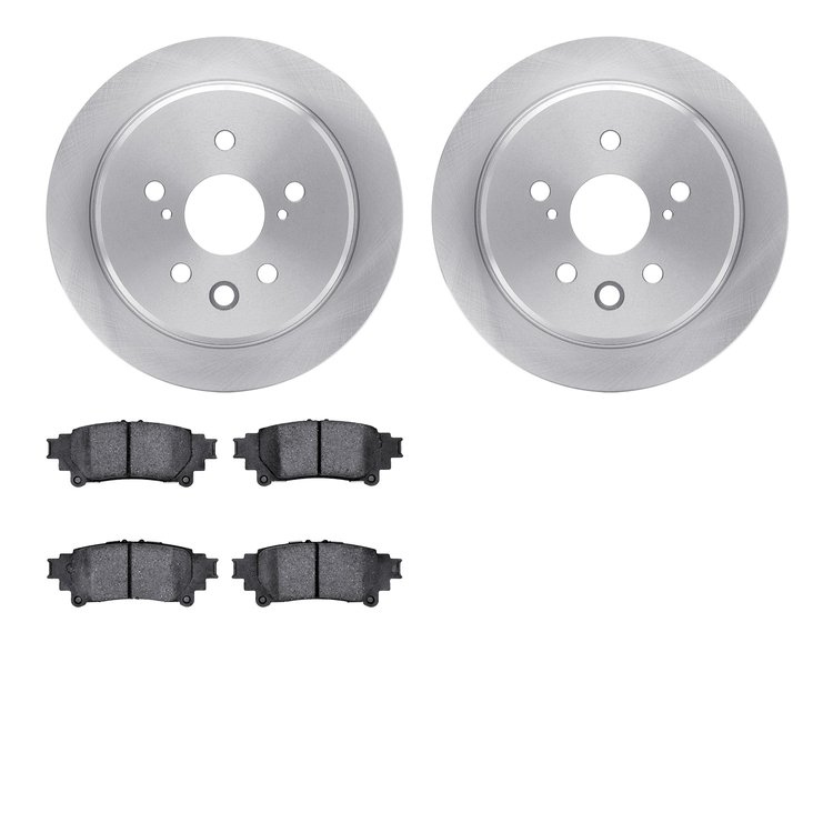 6502-75090 Brake Rotors w/5000 Advanced Brake Pads Kit, 2014-2015 Lexus/Toyota/Scion, Position: Rear