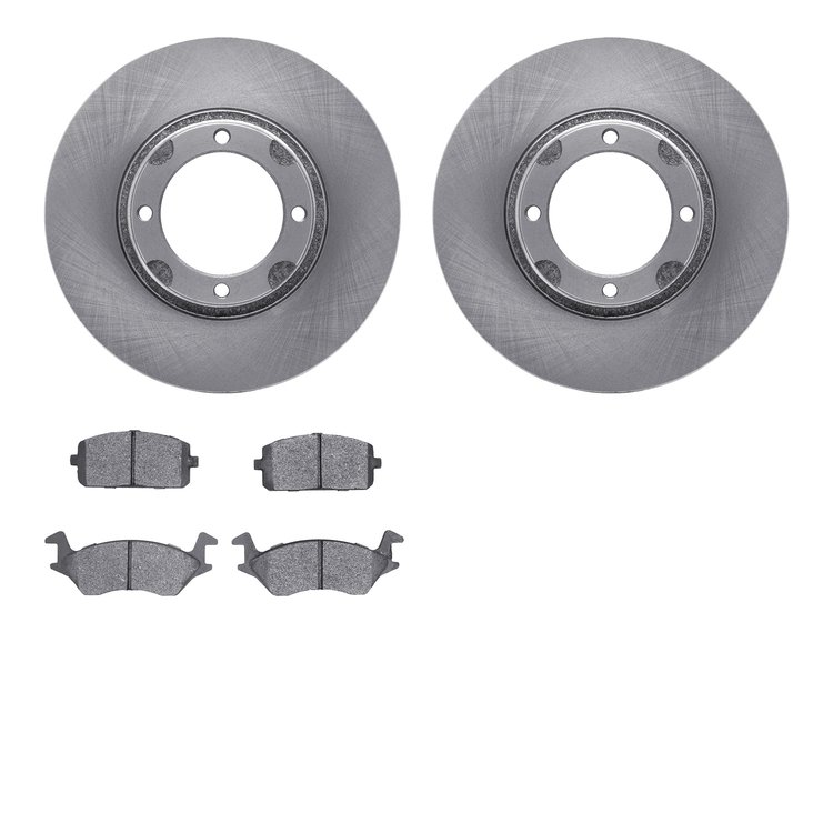 6502-76111 Brake Rotors w/5000 Advanced Brake Pads Kit, 1980-1982 Lexus/Toyota/Scion, Position: Front