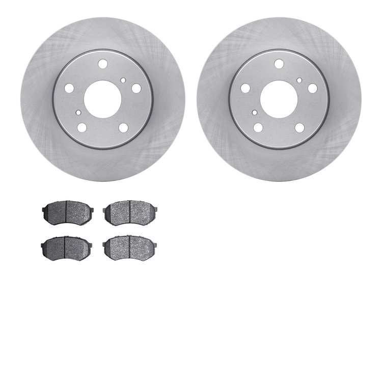 6502-76124 Brake Rotors w/5000 Advanced Brake Pads Kit, 1989-1992 Lexus/Toyota/Scion, Position: Front