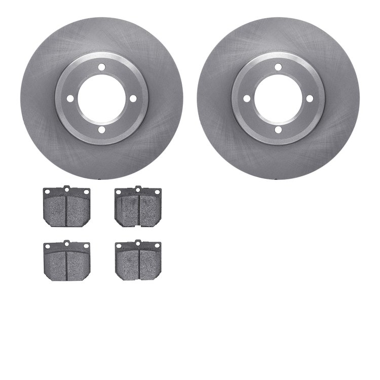 6502-76141 Brake Rotors w/5000 Advanced Brake Pads Kit, 1972-1982 Lexus/Toyota/Scion, Position: Front