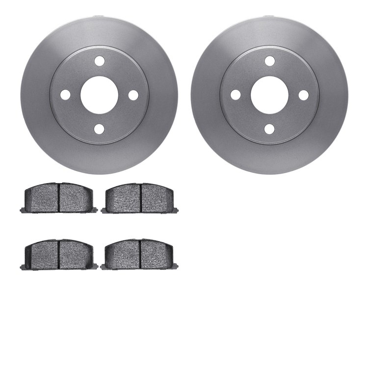 6502-76157 Brake Rotors w/5000 Advanced Brake Pads Kit, 1991-1994 Lexus/Toyota/Scion, Position: Front