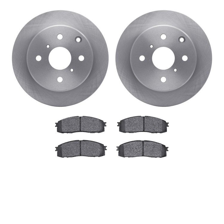 6502-76212 Brake Rotors w/5000 Advanced Brake Pads Kit, 1984-1988 Lexus/Toyota/Scion, Position: Rear