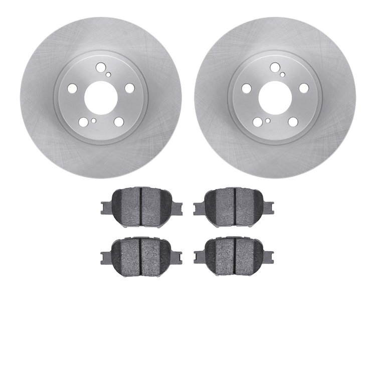 6502-76260 Brake Rotors w/5000 Advanced Brake Pads Kit, 1989-1992 Lexus/Toyota/Scion, Position: Rear
