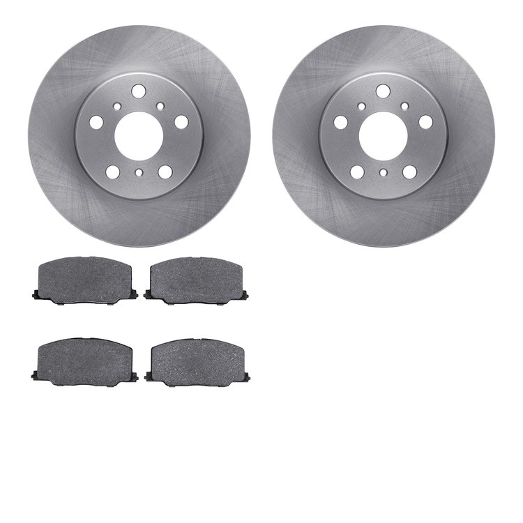 6502-76266 Brake Rotors w/5000 Advanced Brake Pads Kit, 1988-1993 Lexus/Toyota/Scion, Position: Front