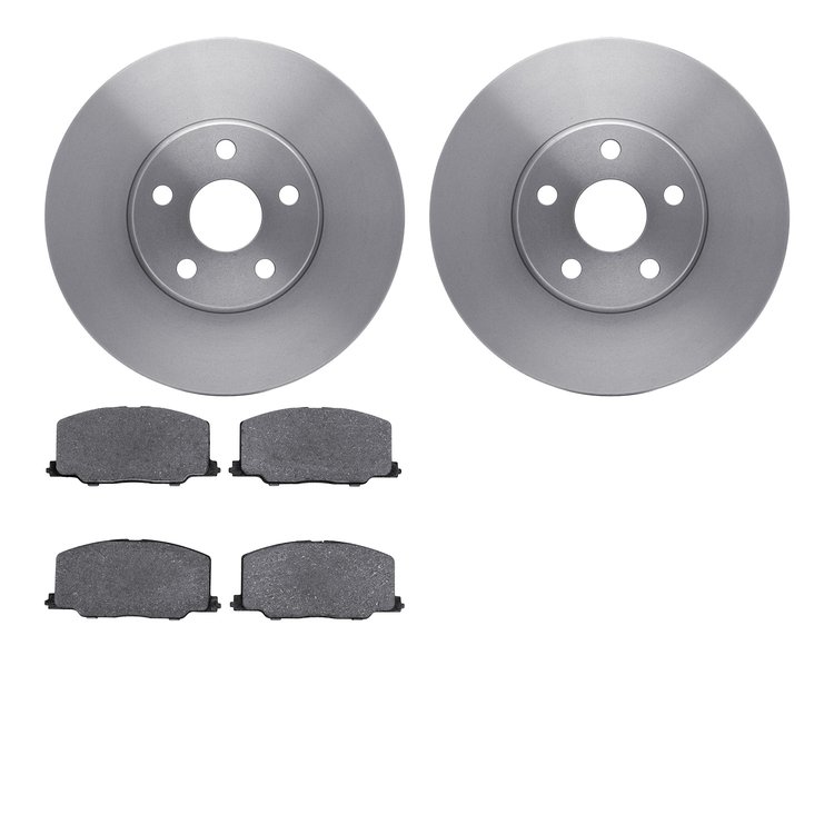 6502-76269 Brake Rotors w/5000 Advanced Brake Pads Kit, 1987-1991 Lexus/Toyota/Scion, Position: Front