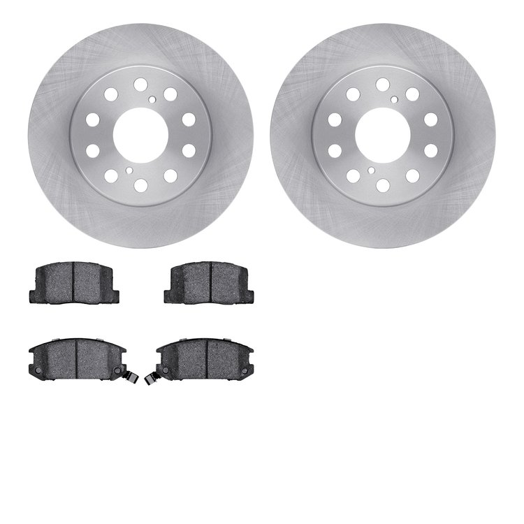 6502-76287 Brake Rotors w/5000 Advanced Brake Pads Kit, 1991-1995 Lexus/Toyota/Scion, Position: Rear