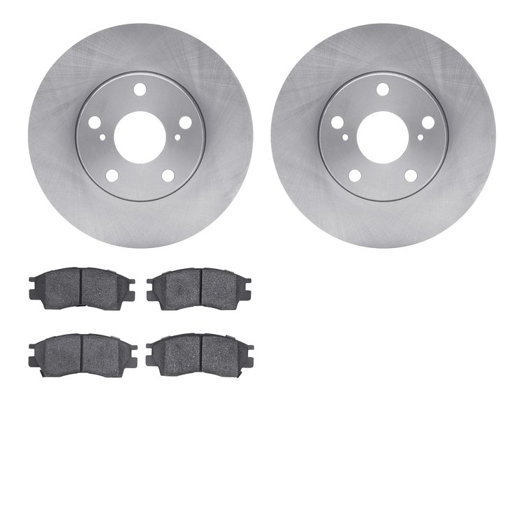 6502-76299 Brake Rotors w/5000 Advanced Brake Pads Kit, 1992-2003 Lexus/Toyota/Scion, Position: Front