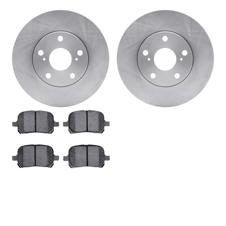 6502-76300 Brake Rotors w/5000 Advanced Brake Pads Kit, 1997-2004 Lexus/Toyota/Scion, Position: Front