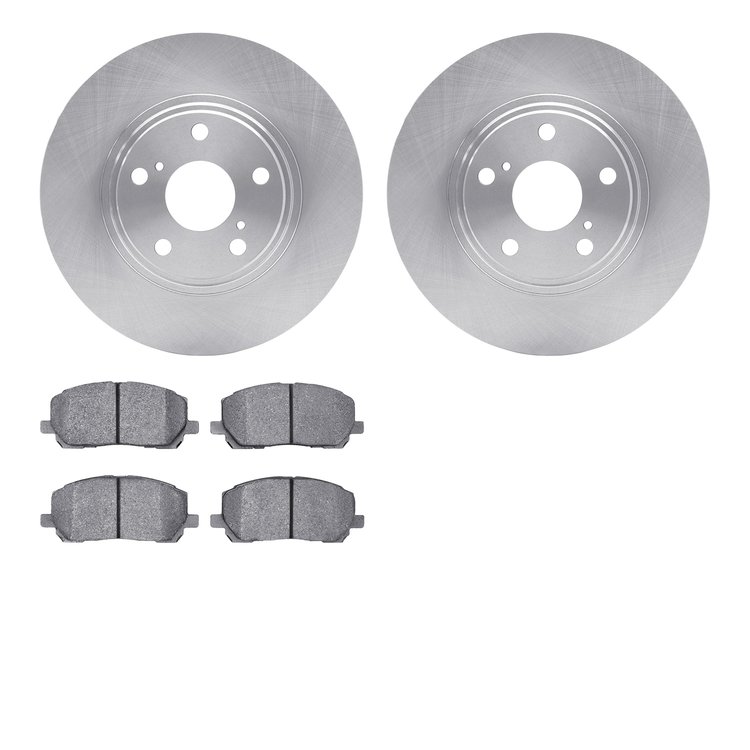 6502-76324 Brake Rotors w/5000 Advanced Brake Pads Kit, 2001-2007 Lexus/Toyota/Scion, Position: Front