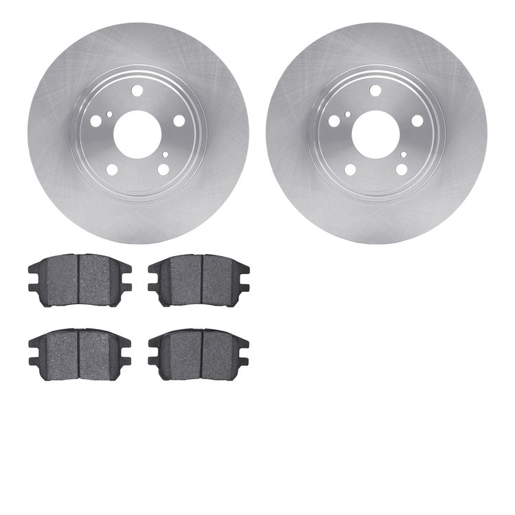 6502-76327 Brake Rotors w/5000 Advanced Brake Pads Kit, 2002-2003 Lexus/Toyota/Scion, Position: Front