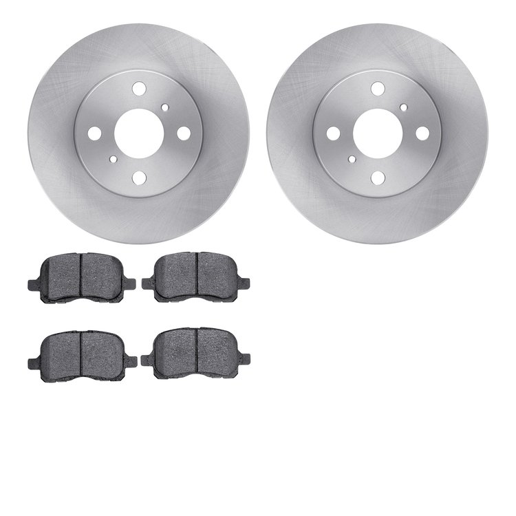 6502-76339 Brake Rotors w/5000 Advanced Brake Pads Kit, 1998-2002 Multiple Makes/Models, Position: Front