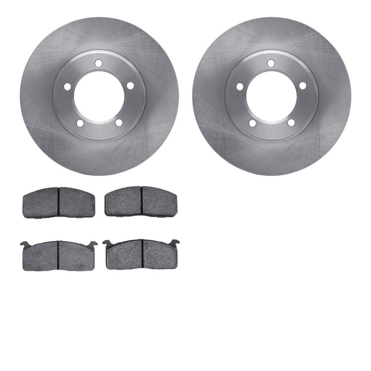 6502-76355 Brake Rotors w/5000 Advanced Brake Pads Kit, 1979-1983 Lexus/Toyota/Scion, Position: Front
