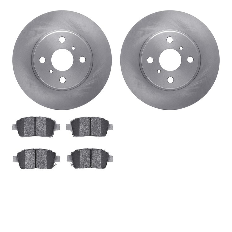 6502-76420 Brake Rotors w/5000 Advanced Brake Pads Kit, 2001-2003 Lexus/Toyota/Scion, Position: Front
