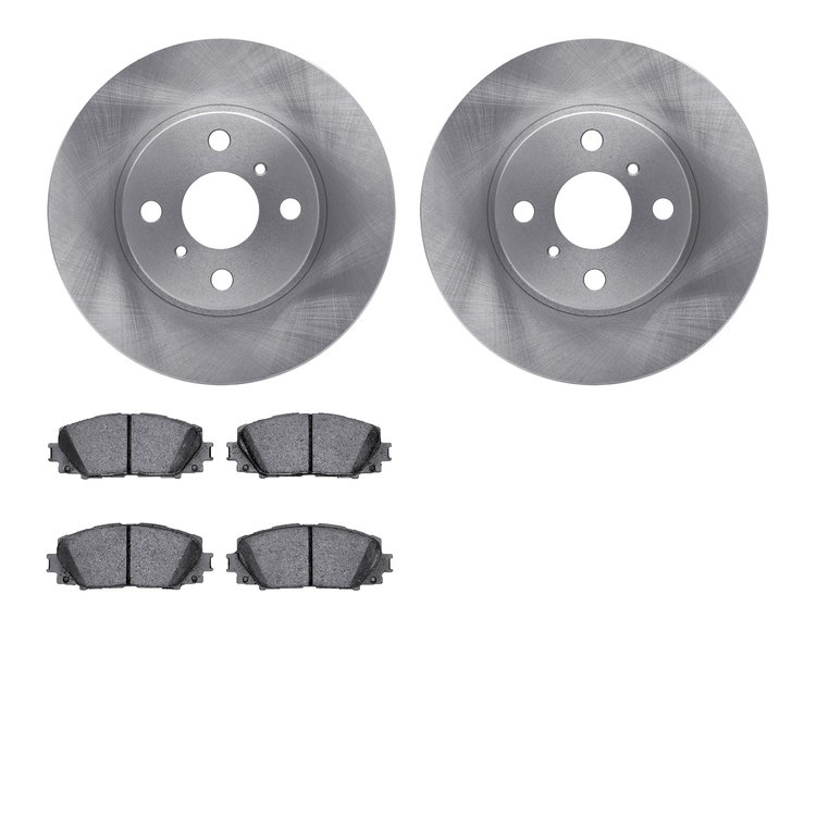 6502-76455 Brake Rotors w/5000 Advanced Brake Pads Kit, 2006-2018 Lexus/Toyota/Scion, Position: Front
