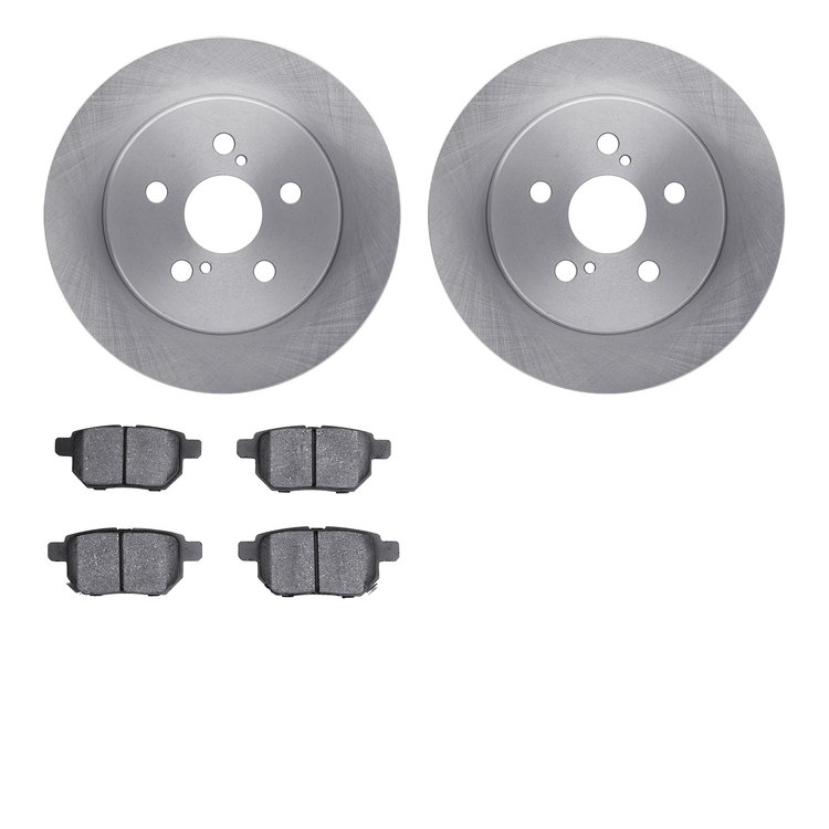 6502-76479 Brake Rotors w/5000 Advanced Brake Pads Kit, Fits Select Multiple Makes/Models, Position: Rear