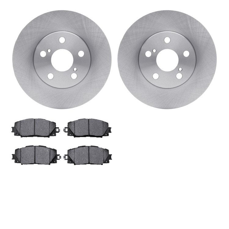 6502-76492 Brake Rotors w/5000 Advanced Brake Pads Kit, 2010-2017 Lexus/Toyota/Scion, Position: Front