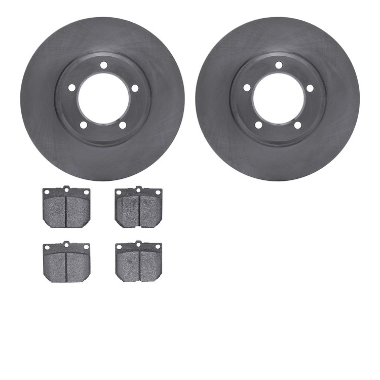 6502-76509 Brake Rotors w/5000 Advanced Brake Pads Kit, 1975-1983 Lexus/Toyota/Scion, Position: Front