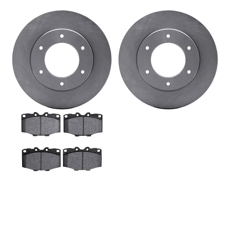 6502-76512 Brake Rotors w/5000 Advanced Brake Pads Kit, 1979-1980 Lexus/Toyota/Scion, Position: Front